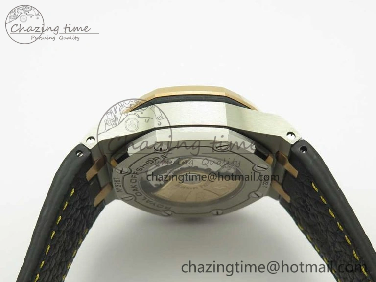 Royal Oak Offshore Bucherer JF Best Edition Two Tone Blue Dial on Black Leather Strap A QuickDry 4891