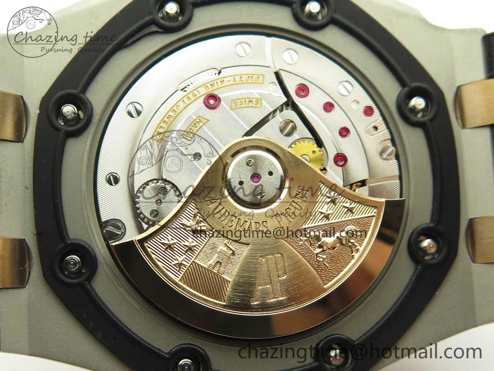 Royal Oak Offshore Bucherer JF Best Edition Two Tone Blue Dial on Black Leather Strap A QuickDry 4891