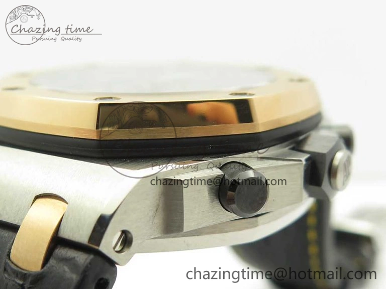 Royal Oak Offshore Bucherer JF Best Edition Two Tone Blue Dial on Black Leather Strap A QuickDry 4891