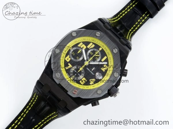 Royal Oak Offshore ‘Bumble Bee’ APF Best Edition on Black Rubber Strap A Affordable 4436