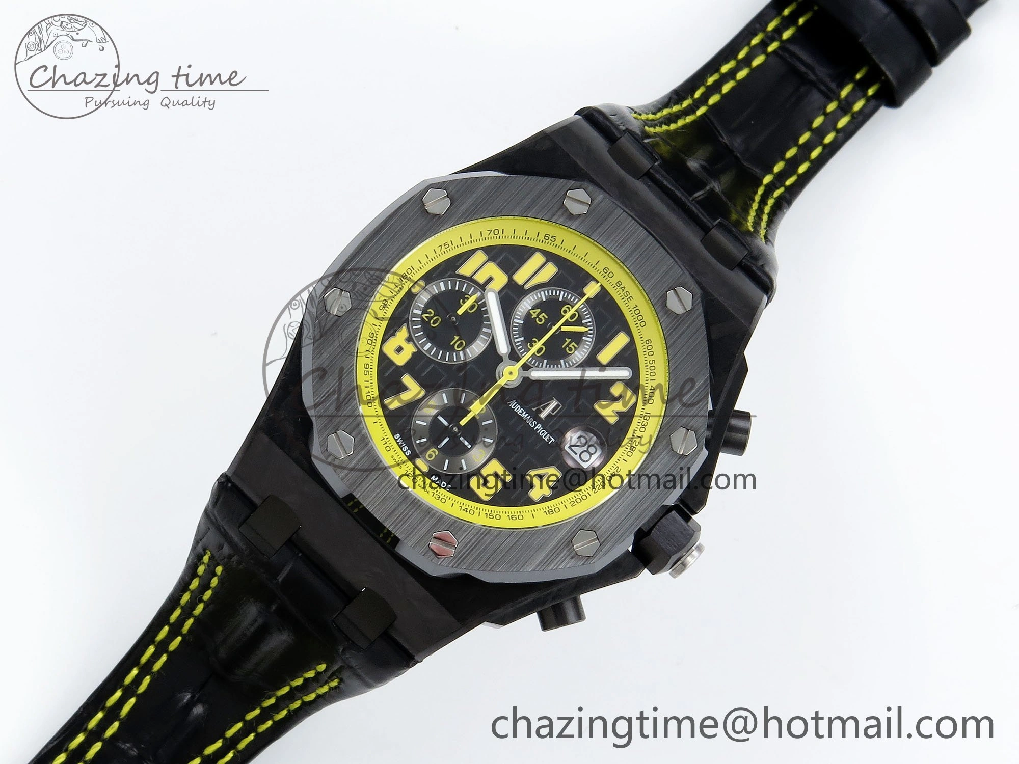 Royal Oak Offshore ‘Bumble Bee’ APF Best Edition on Black Rubber Strap A Affordable 4436