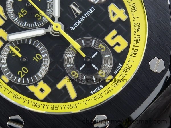 Royal Oak Offshore ‘Bumble Bee’ APF Best Edition on Black Rubber Strap A Affordable 4436