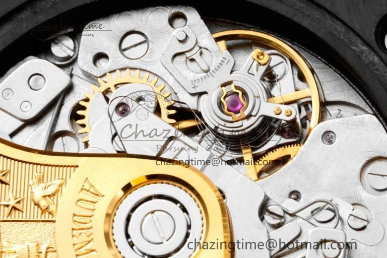 Elegant Royal Oak Offshore Bumble Bee Forged Carbon 1:1 JJF Best Edition on Yellow Rubber Strap A 4609