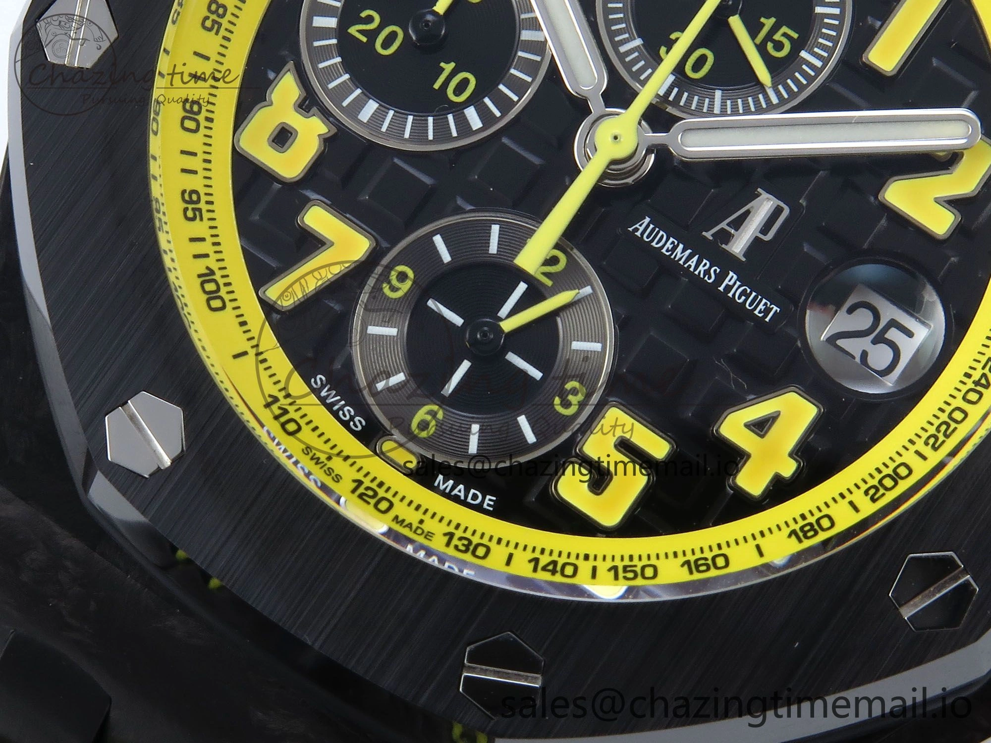 Royal Oak Offshore ‘Bumble Bee’ TKF Best Edition on Black Leather Strap A Durable 4356