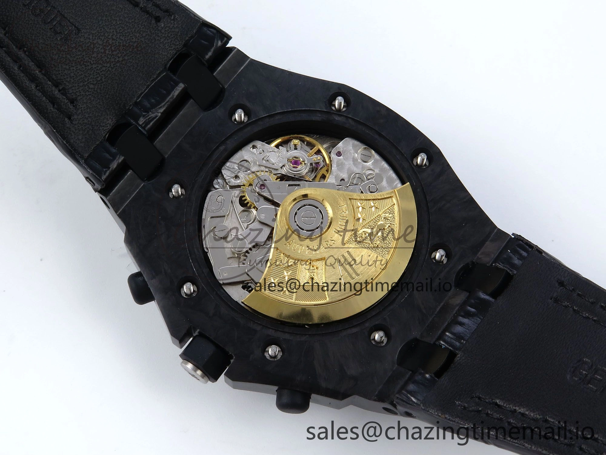 Royal Oak Offshore ‘Bumble Bee’ TKF Best Edition on Black Leather Strap A Durable 4356