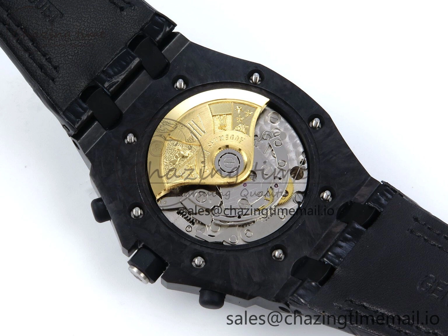 Royal Oak Offshore ‘Bumble Bee’ TKF Best Edition on Black Leather Strap A Durable 4356