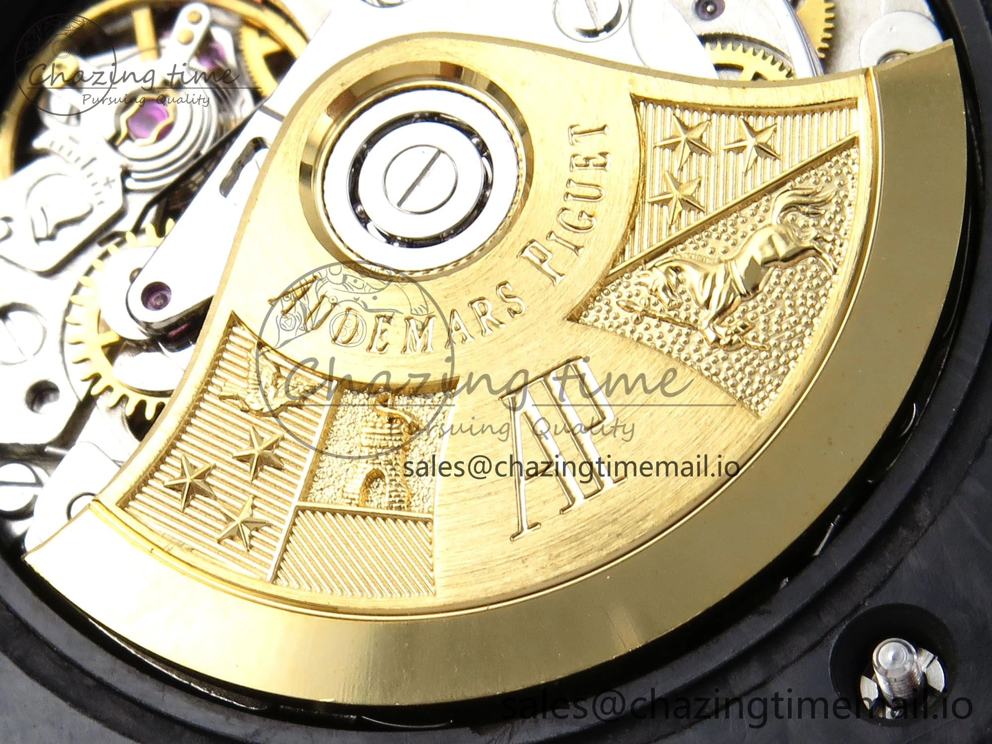 Royal Oak Offshore ‘Bumble Bee’ TKF Best Edition on Black Leather Strap A Durable 4356