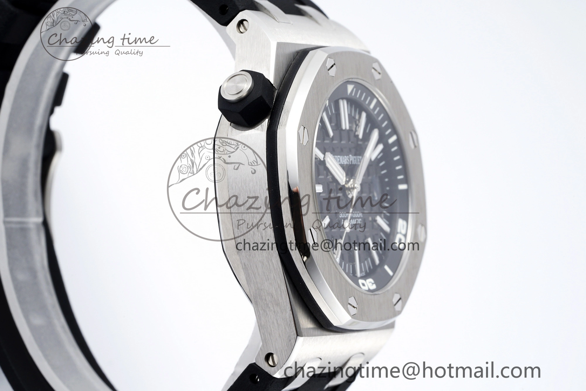 Royal Oak Offshore Diver 15703 APSF 1:1 Best Edition Black Dial on Black Rubber Strap A3120 Super Clone UrbanChic 4707