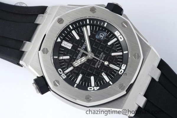 Royal Oak Offshore Diver 15703 APSF 1:1 Best Edition Black Dial on Black Rubber Strap A3120 Super Clone UrbanChic 4707