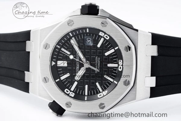 Royal Oak Offshore Diver 15703 APSF 1:1 Best Edition Black Dial on Black Rubber Strap A3120 Super Clone UrbanChic 4707