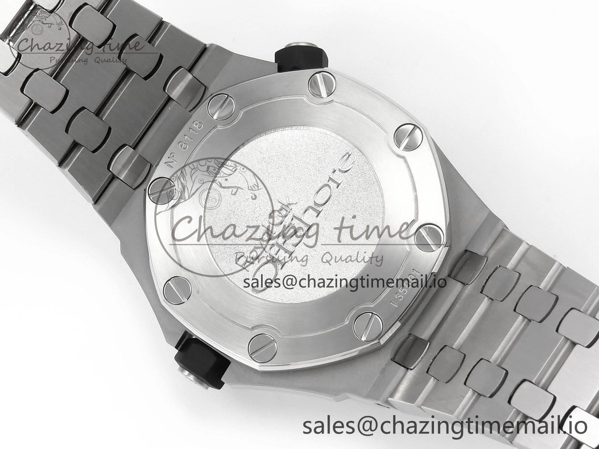 Breathable Royal Oak Offshore Diver 15703 APSF 1:1 Best Edition Black Dial on SS Bracelet SA3120 Super Clone 4391