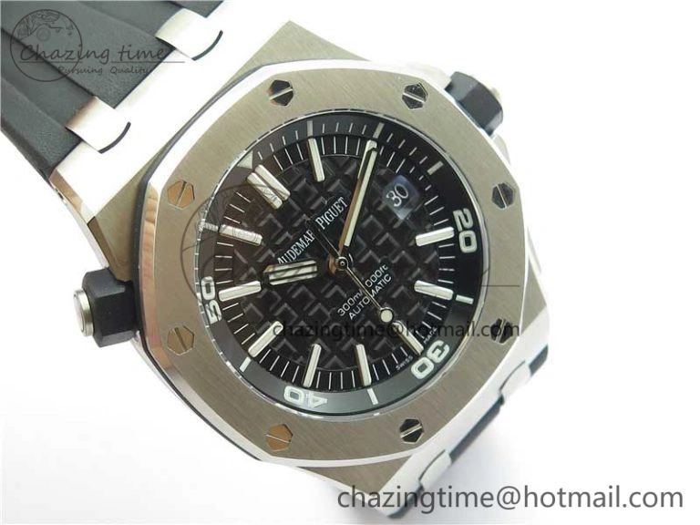 Royal Oak Offshore Diver 15703 JF 1:1 Best Edition on Rubber Strap A2824 V Neat 4834