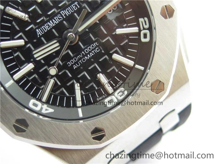 Royal Oak Offshore Diver 15703 JF 1:1 Best Edition on Rubber Strap A2824 V Neat 4834