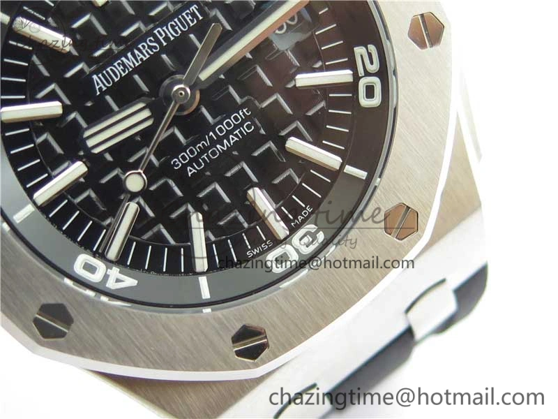 Royal Oak Offshore Diver 15703 JF 1:1 Best Edition on Rubber Strap A2824 V Neat 4834