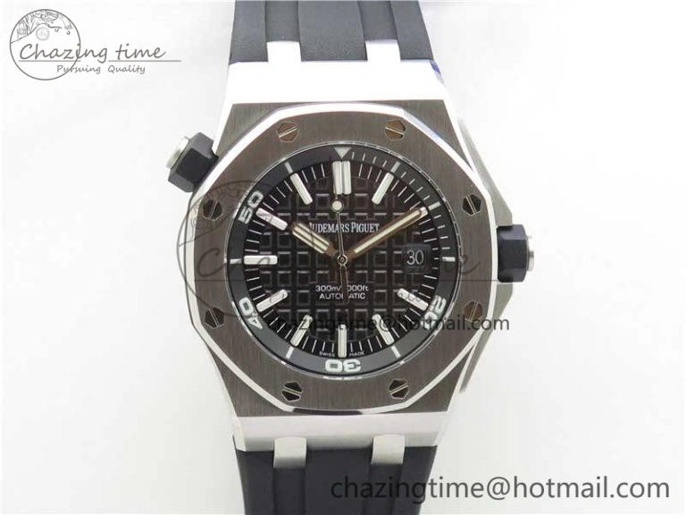 Royal Oak Offshore Diver 15703 JF 1:1 Best Edition on Rubber Strap A2824 V Neat 4834