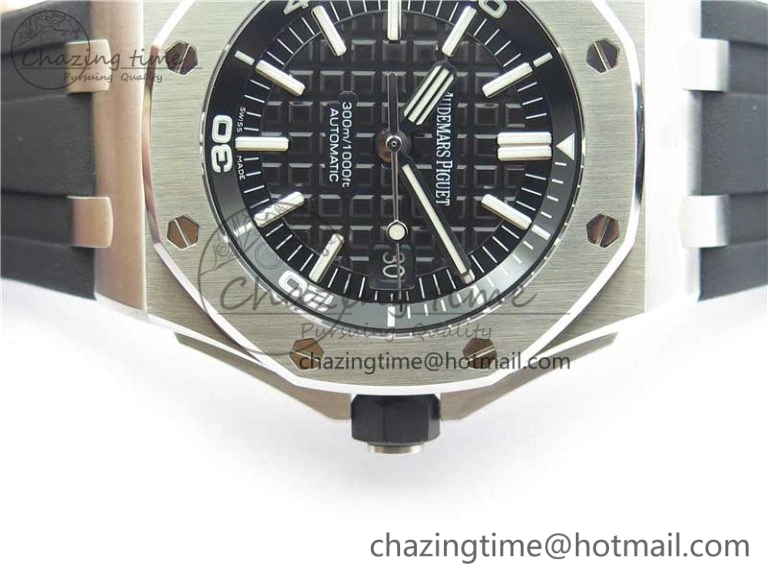 Royal Oak Offshore Diver 15703 JF 1:1 Best Edition on Rubber Strap A2824 V Neat 4834