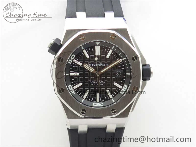 Royal Oak Offshore Diver 15703 JF 1:1 Best Edition on Rubber Strap A2824 V Neat 4834