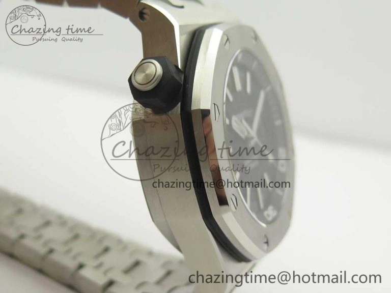 Royal Oak Offshore Diver 15703 JF 1:1 Best Edition on SS Bracelet A2824 V9. TopPick 4875