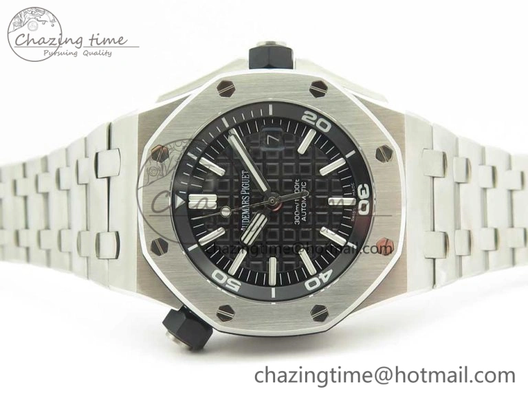 Royal Oak Offshore Diver 15703 JF 1:1 Best Edition on SS Bracelet A2824 V9. TopPick 4875