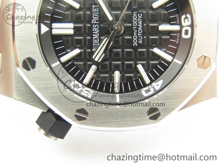 Royal Oak Offshore Diver 15703 JF 1:1 Best Edition on SS Bracelet A2824 V9. TopPick 4875