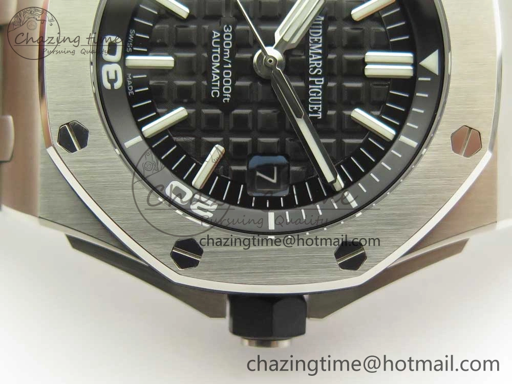 Royal Oak Offshore Diver 15703 JF 1:1 Best Edition on SS Bracelet A2824 V9. TopPick 4875