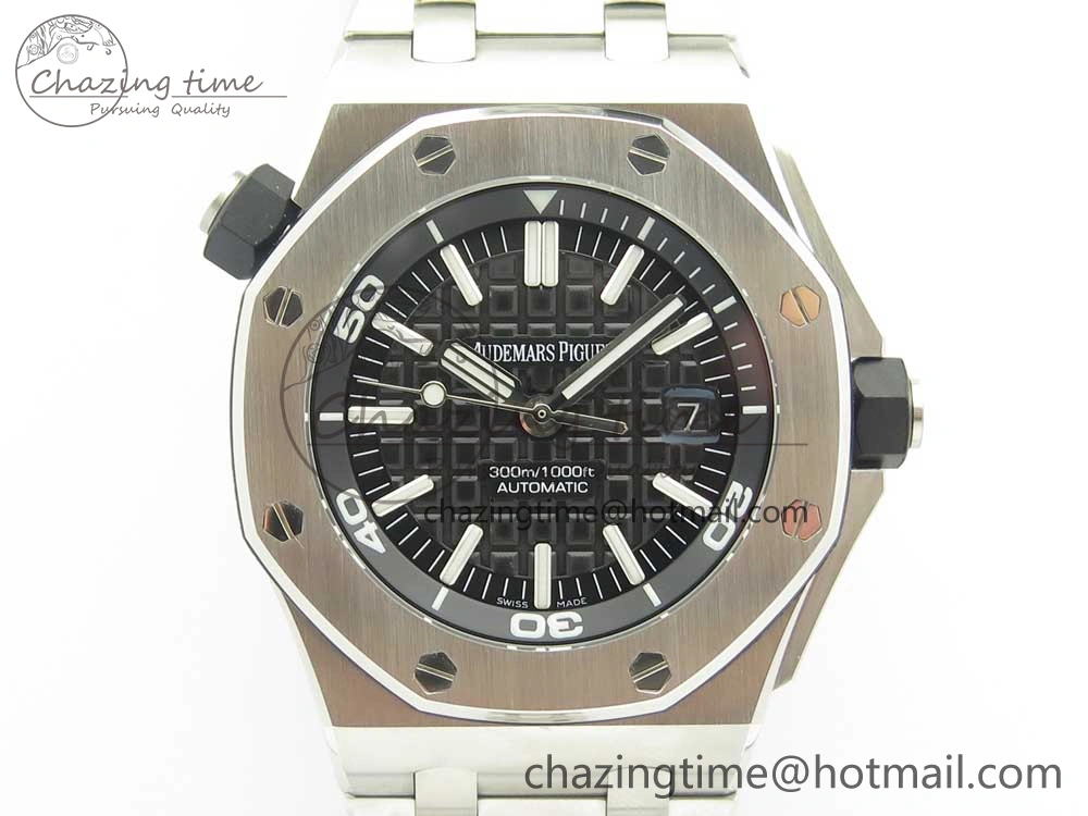 Royal Oak Offshore Diver 15703 JF 1:1 Best Edition on SS Bracelet A2824 V9. TopPick 4875