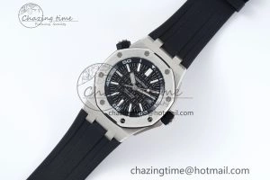 Compact Royal Oak Offshore Diver 15703 RSF 1:1 Best Edition on Rubber Strap A 4736