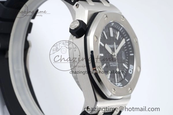 Compact Royal Oak Offshore Diver 15703 RSF 1:1 Best Edition on Rubber Strap A 4736