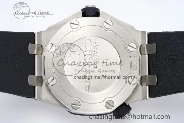 Compact Royal Oak Offshore Diver 15703 RSF 1:1 Best Edition on Rubber Strap A 4736