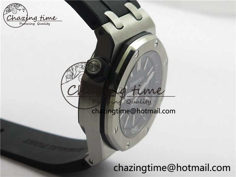 Royal Oak Offshore Diver 15703 ZF 1:1 Best Edition Black Dial on Black Rubber Strap A Trendsetting 4816