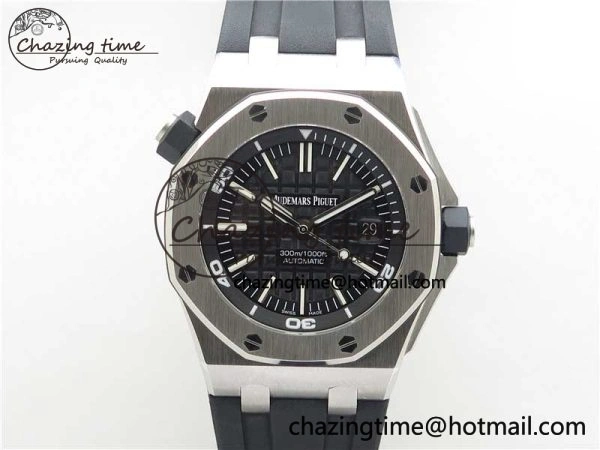 Royal Oak Offshore Diver 15703 ZF 1:1 Best Edition Black Dial on Black Rubber Strap A Trendsetting 4816