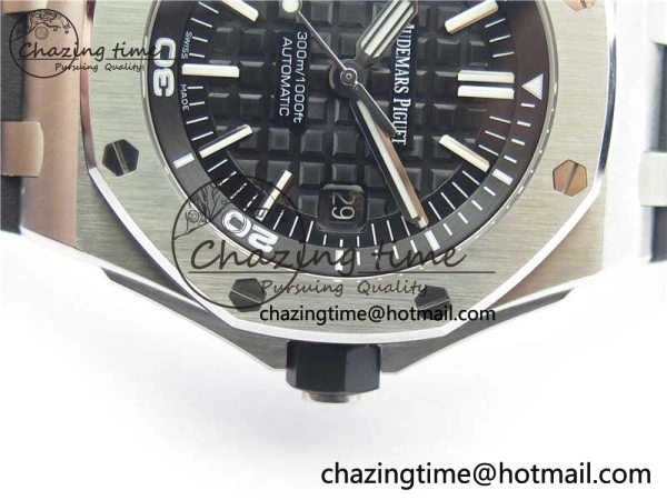 Royal Oak Offshore Diver 15703 ZF 1:1 Best Edition Black Dial on Black Rubber Strap A Trendsetting 4816