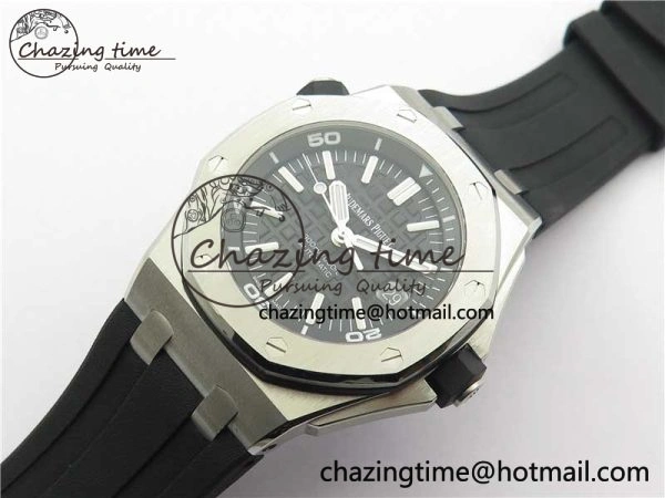Royal Oak Offshore Diver 15703 ZF 1:1 Best Edition Black Dial on Black Rubber Strap A Trendsetting 4816