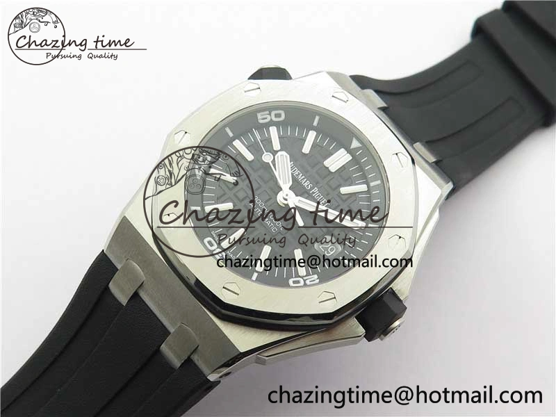 Royal Oak Offshore Diver 15703 ZF 1:1 Best Edition Black Dial on Black Rubber Strap A Trendsetting 4816