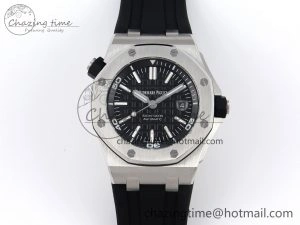 Royal Oak Offshore Diver 15703 ZF 1:1 Best Edition Black Dial on Black Rubber Strap SA3120 Super Clone V MultiPurpose 4569