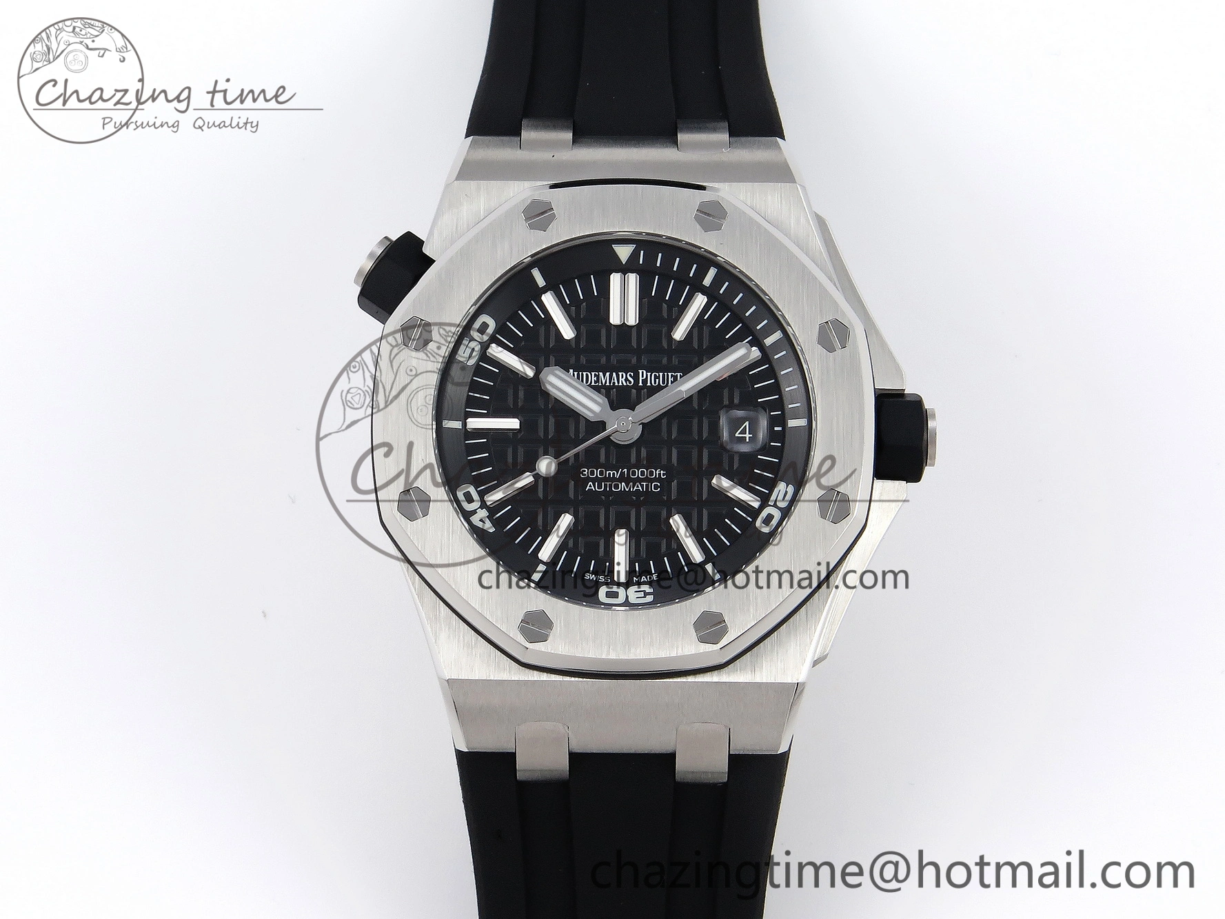 Royal Oak Offshore Diver 15703 ZF 1:1 Best Edition Black Dial on Black Rubber Strap SA3120 Super Clone V MultiPurpose 4569