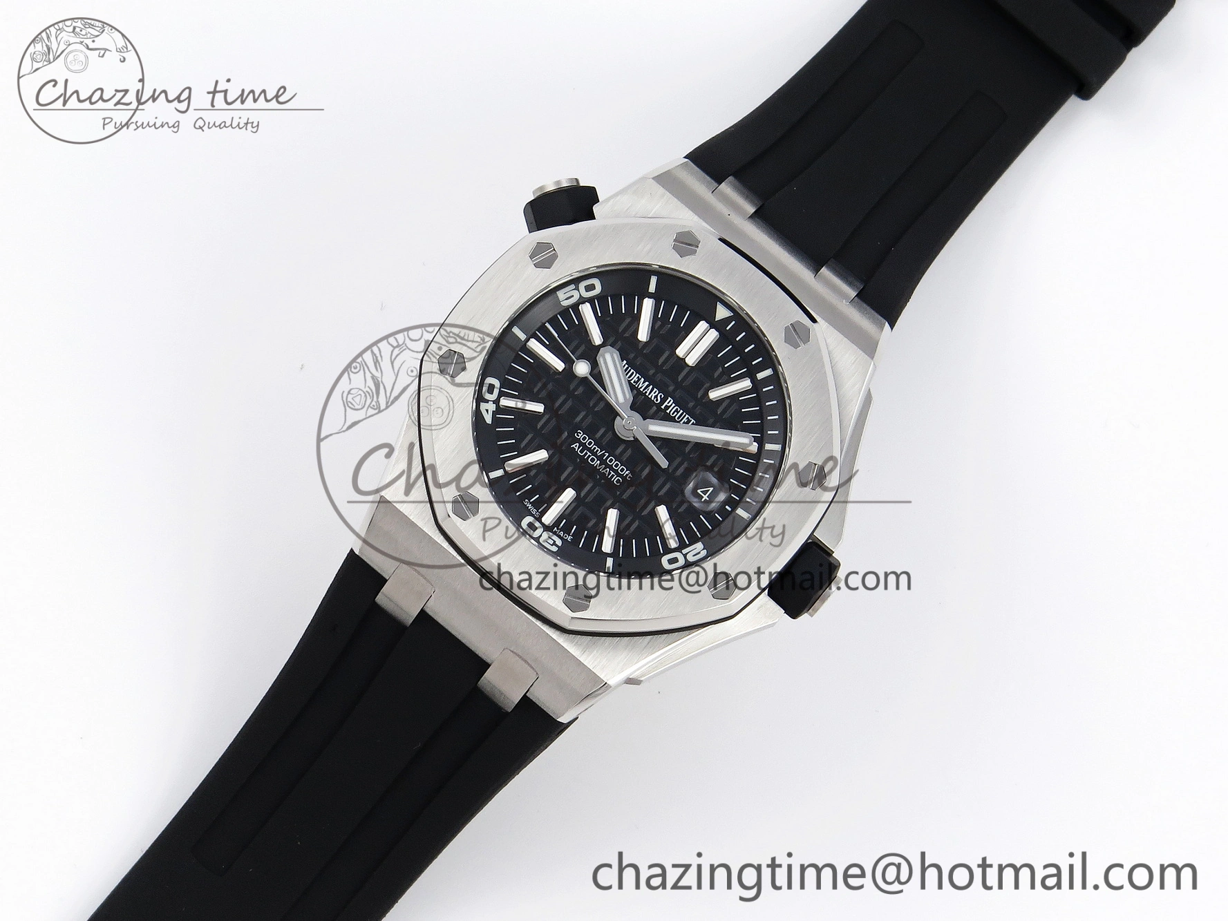 Royal Oak Offshore Diver 15703 ZF 1:1 Best Edition Black Dial on Black Rubber Strap SA3120 Super Clone V MultiPurpose 4569