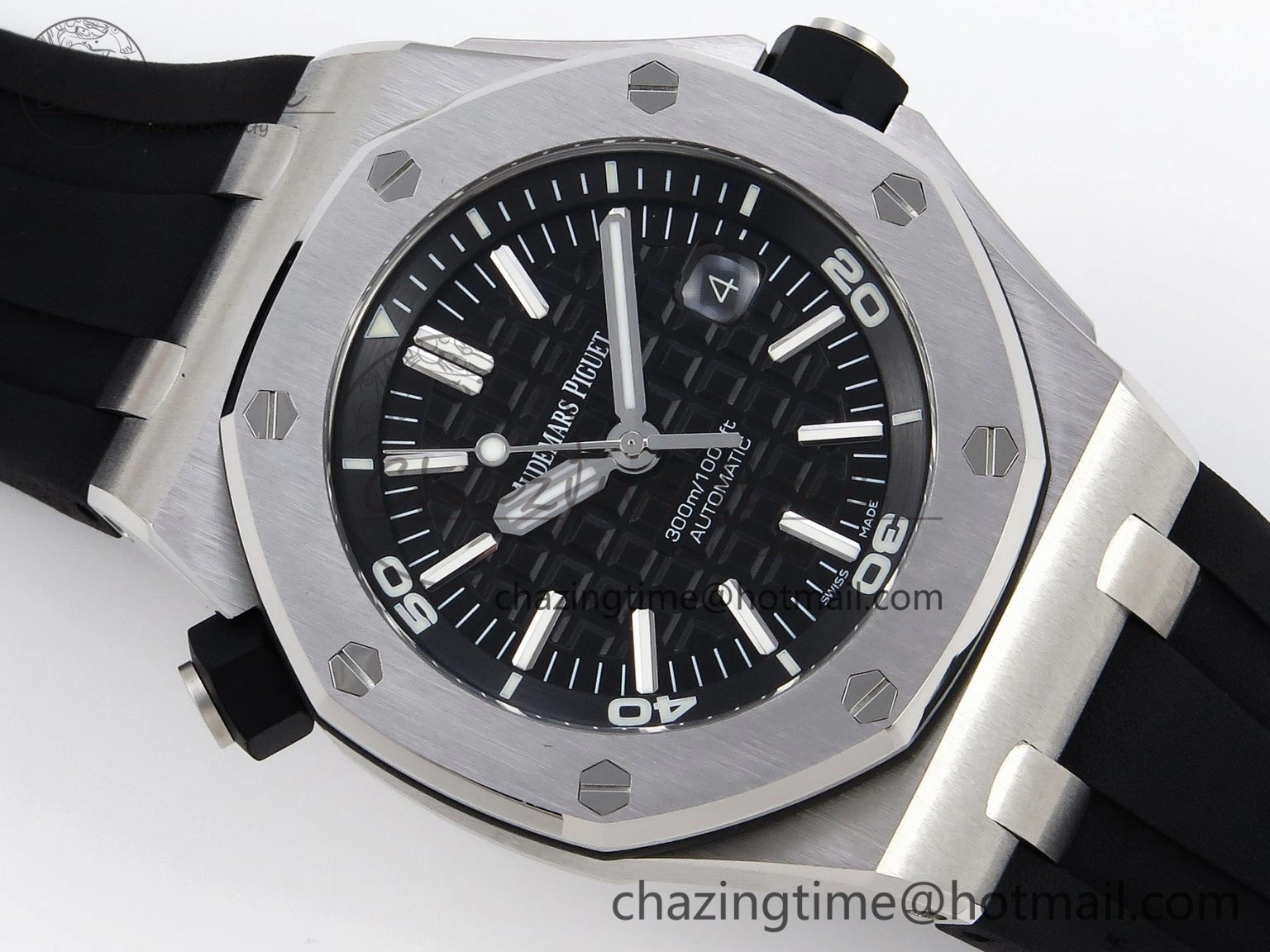 Royal Oak Offshore Diver 15703 ZF 1:1 Best Edition Black Dial on Black Rubber Strap SA3120 Super Clone V MultiPurpose 4569