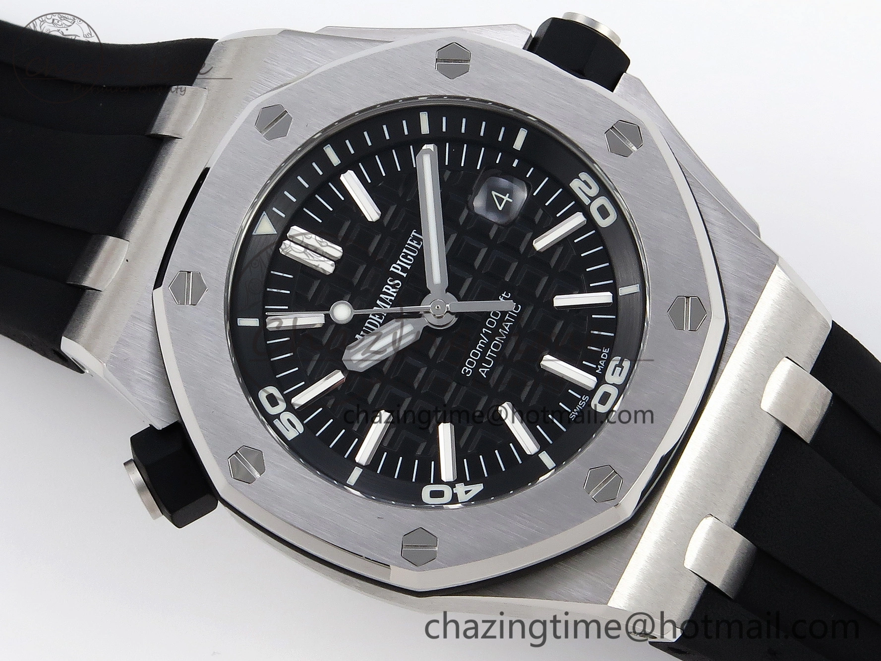 Royal Oak Offshore Diver 15703 ZF 1:1 Best Edition Black Dial on Black Rubber Strap SA3120 Super Clone V MultiPurpose 4569
