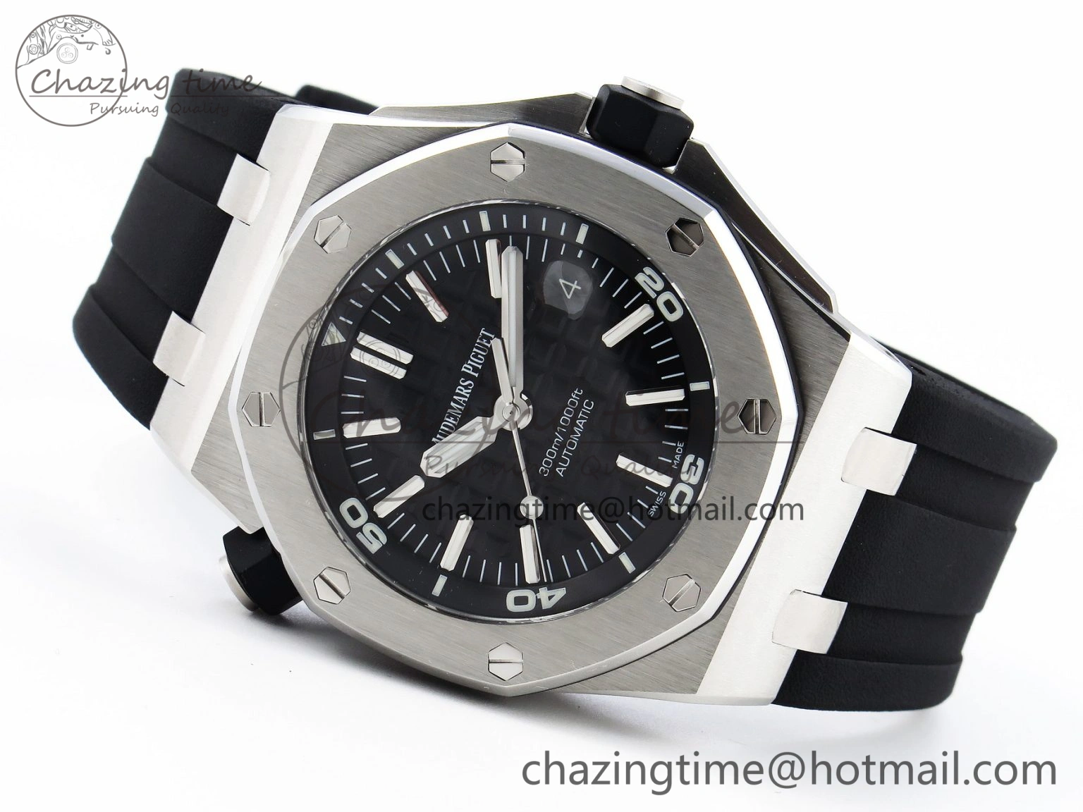 Royal Oak Offshore Diver 15703 ZF 1:1 Best Edition Black Dial on Black Rubber Strap SA3120 Super Clone V MultiPurpose 4569