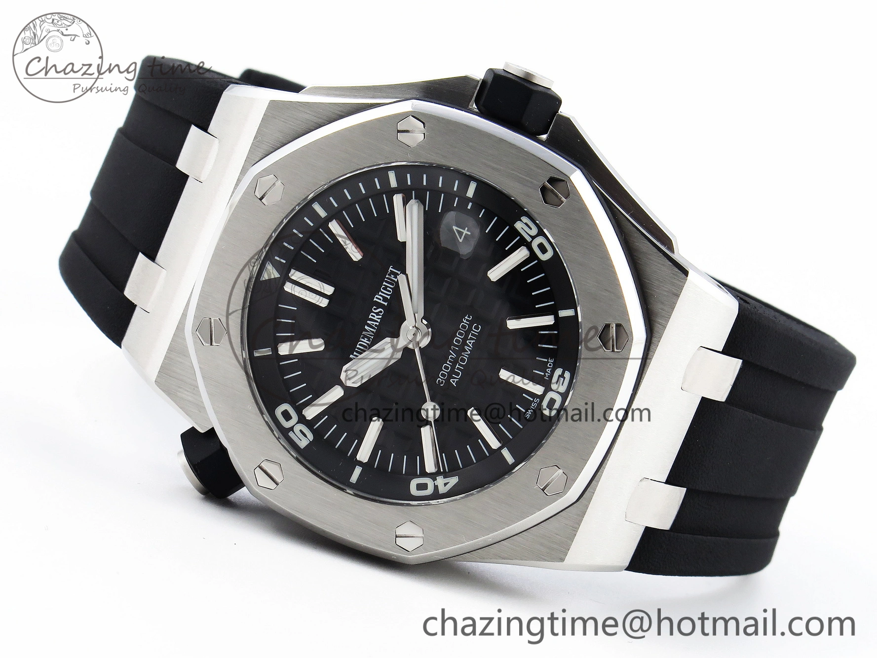 Royal Oak Offshore Diver 15703 ZF 1:1 Best Edition Black Dial on Black Rubber Strap SA3120 Super Clone V MultiPurpose 4569