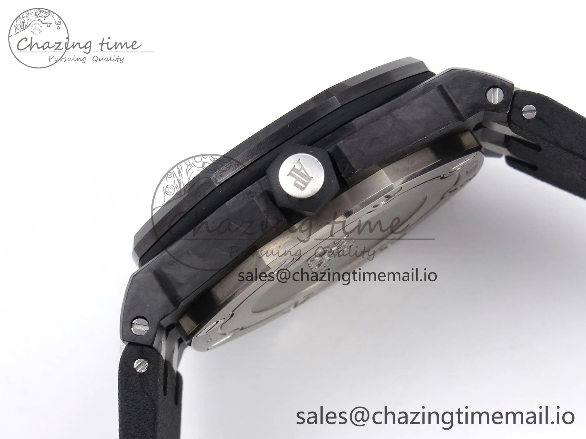 Comfortable Royal Oak Offshore Diver 15706 Forged Carbon IPF Best Edition on Rubber Strap MIYOTA 4394