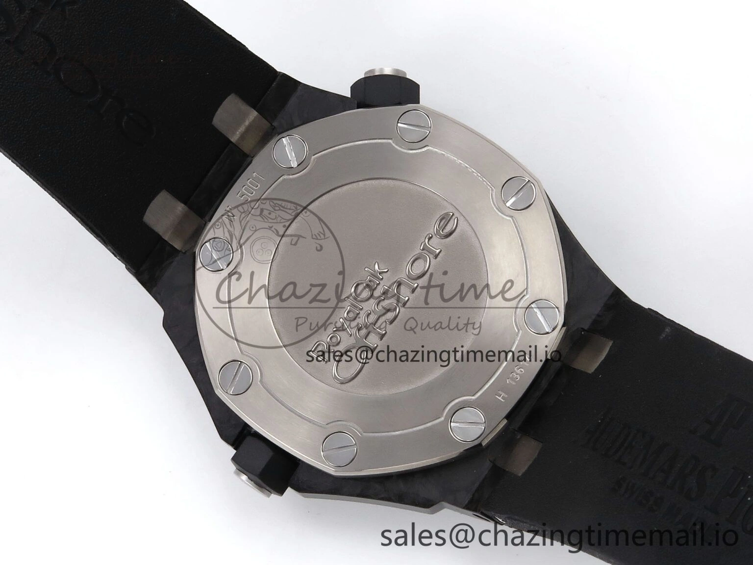 Comfortable Royal Oak Offshore Diver 15706 Forged Carbon IPF Best Edition on Rubber Strap MIYOTA 4394