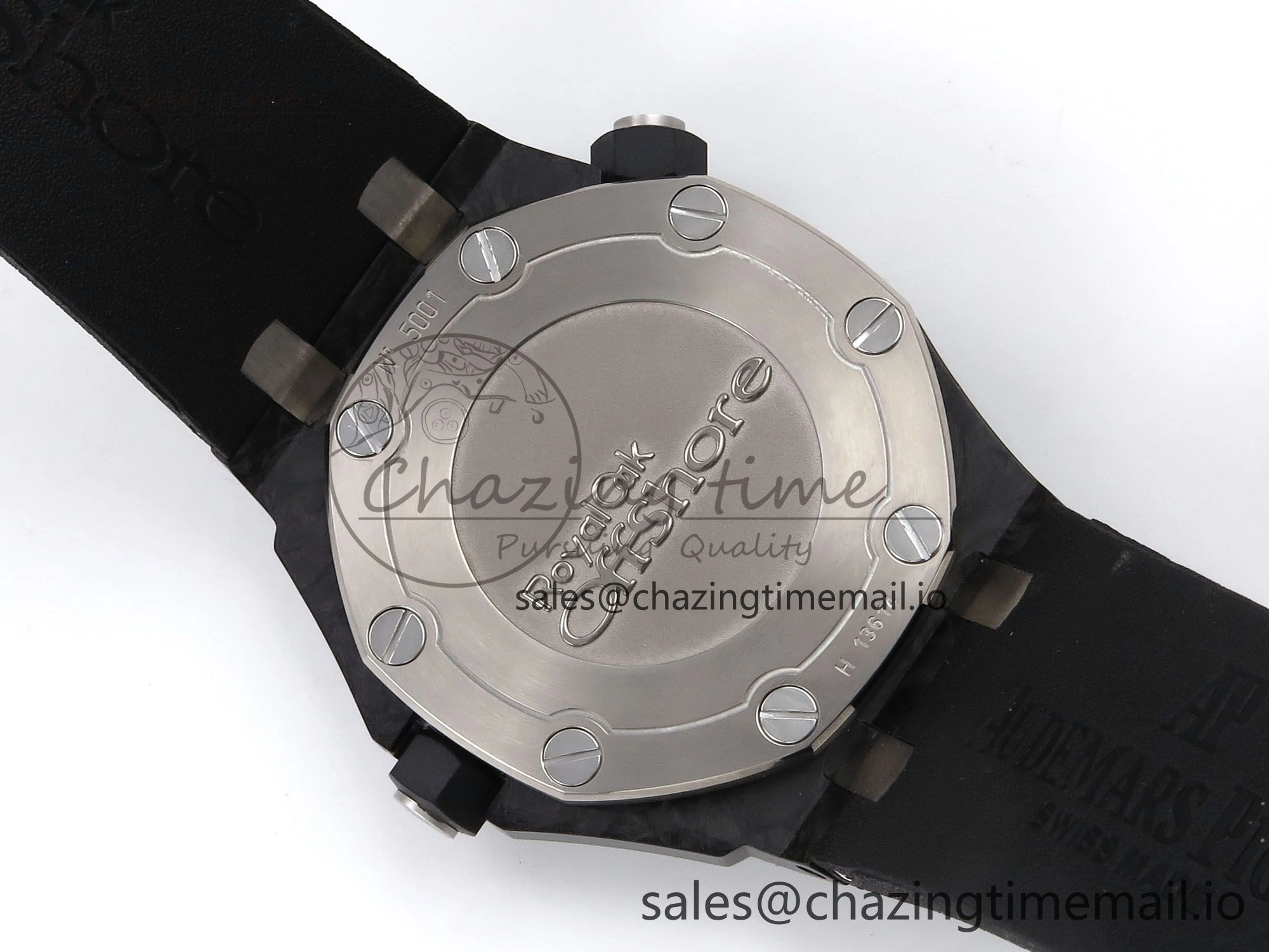 Comfortable Royal Oak Offshore Diver 15706 Forged Carbon IPF Best Edition on Rubber Strap MIYOTA 4394