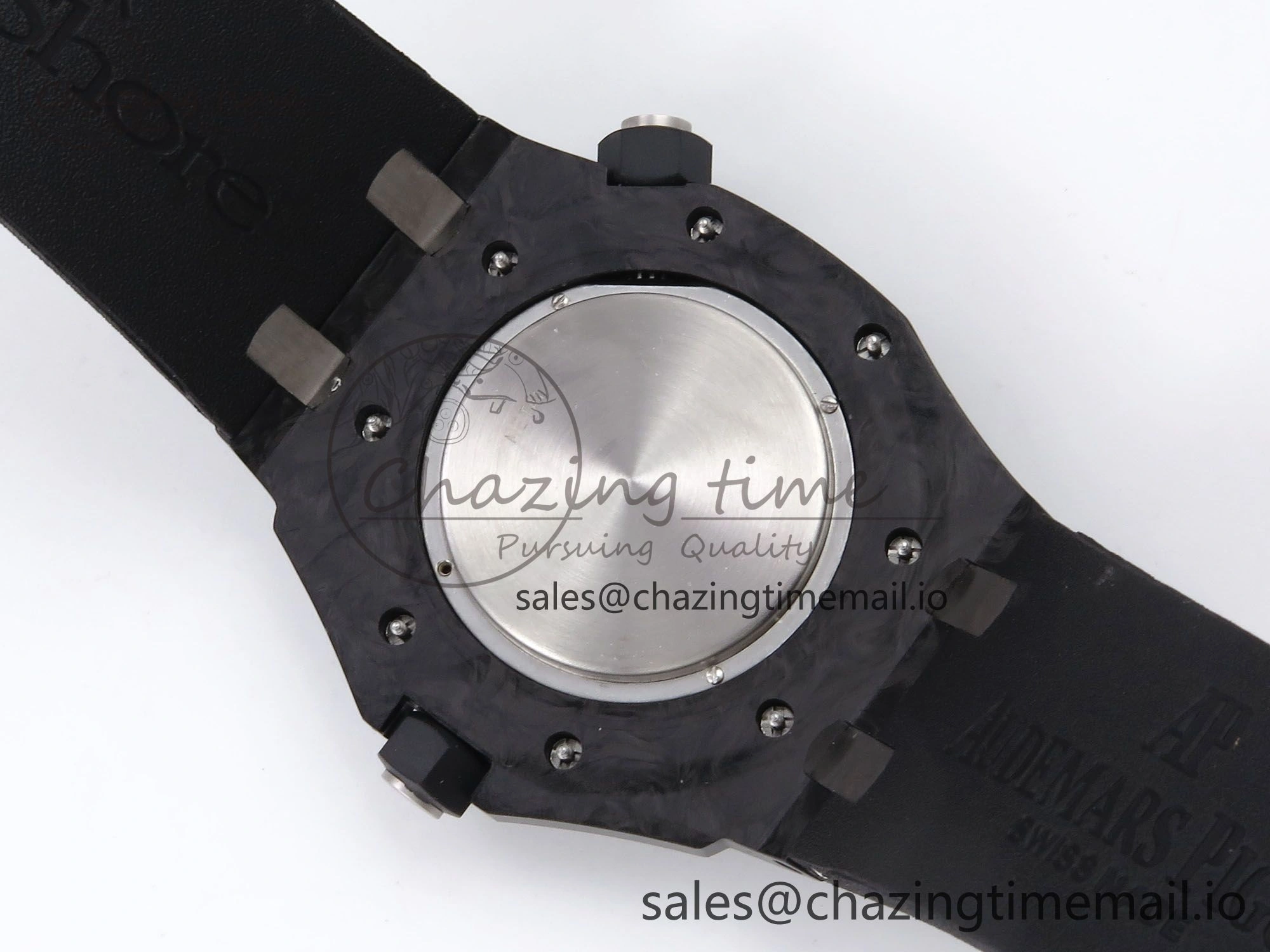 Comfortable Royal Oak Offshore Diver 15706 Forged Carbon IPF Best Edition on Rubber Strap MIYOTA 4394