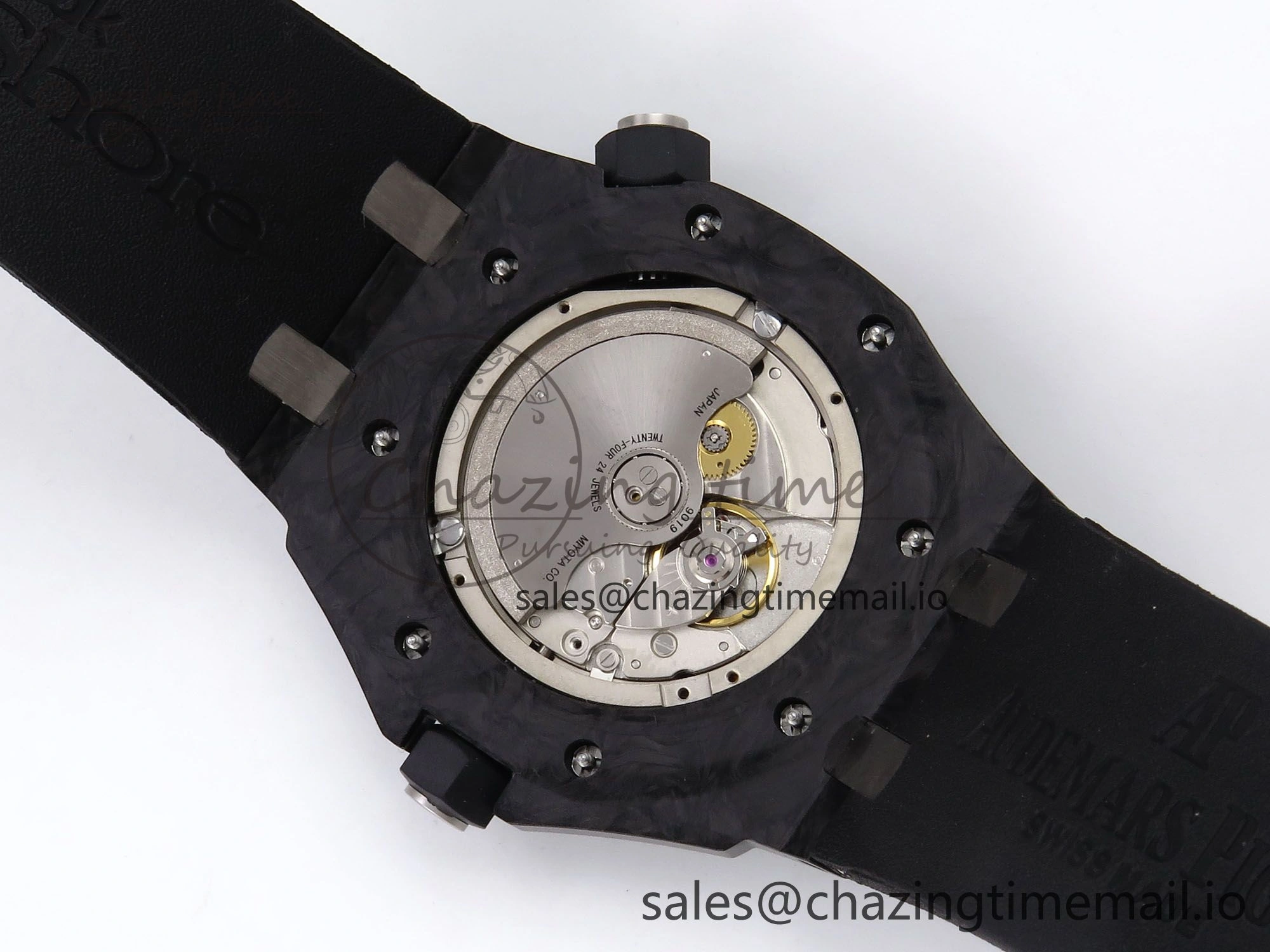 Comfortable Royal Oak Offshore Diver 15706 Forged Carbon IPF Best Edition on Rubber Strap MIYOTA 4394