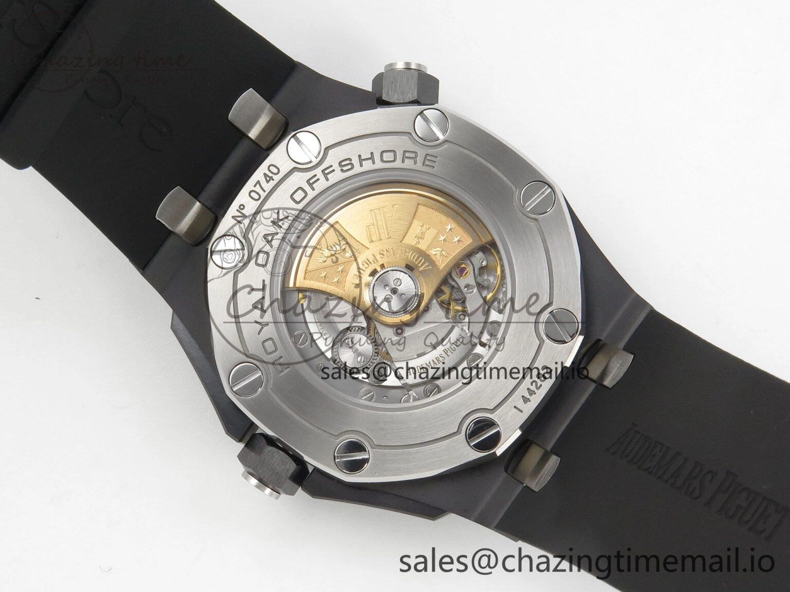 Neat Royal Oak Offshore Diver 15707 Black Ceramic APSF Black Orange Dial on Black Rubber Strap SH3120 Super Clone 4255