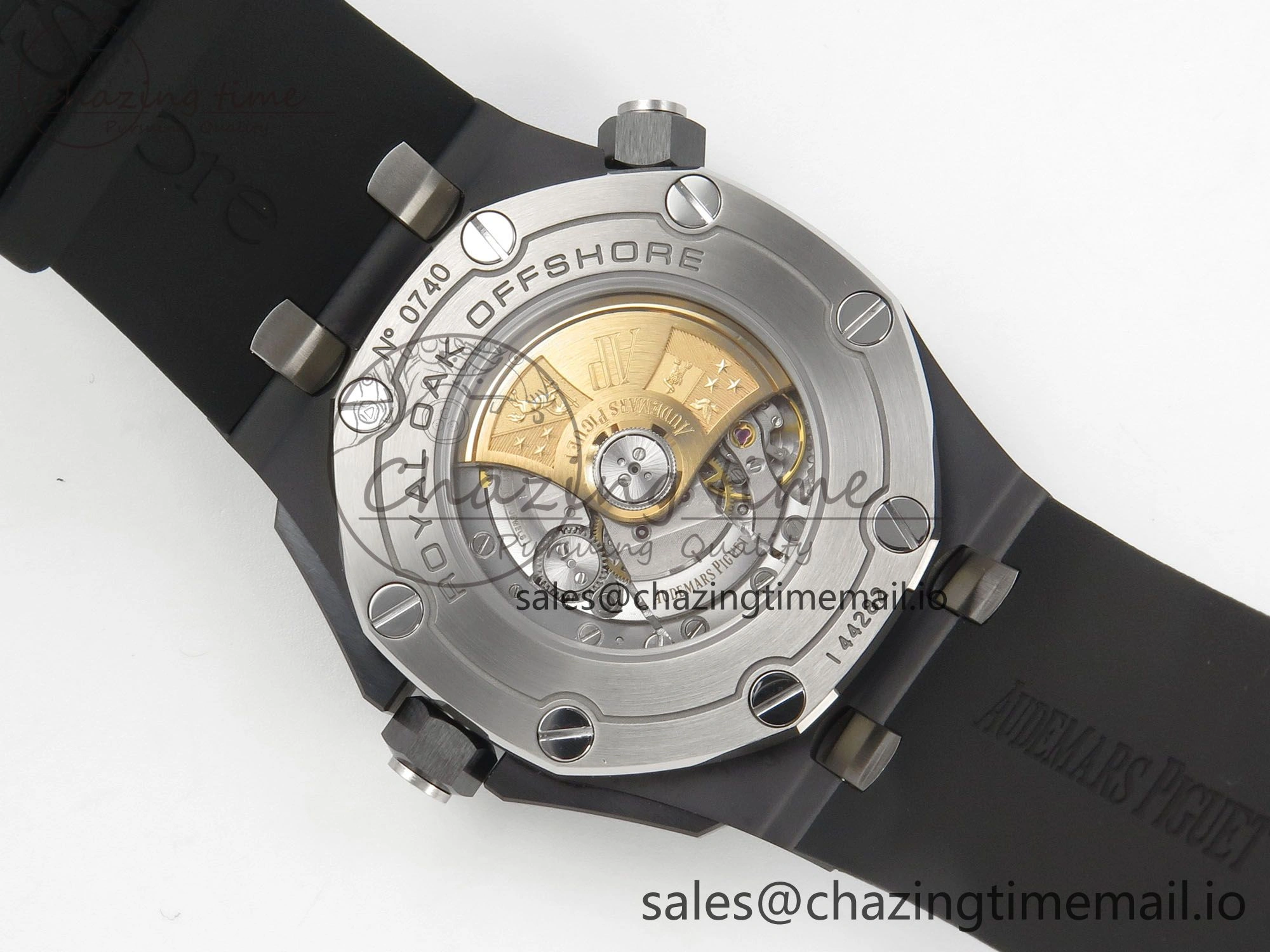 Neat Royal Oak Offshore Diver 15707 Black Ceramic APSF Black Orange Dial on Black Rubber Strap SH3120 Super Clone 4255