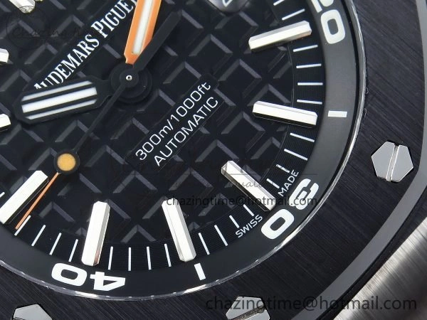 Royal Oak Offshore Diver 15707 Black Ceramic ZF 1:1 Best Edition SA3120 Super Clone WrinkleFree 4425
