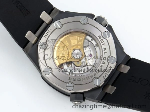 Royal Oak Offshore Diver 15707 Black Ceramic ZF 1:1 Best Edition SA3120 Super Clone WrinkleFree 4425